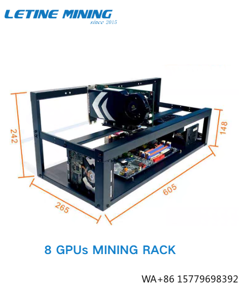 Gpu Mining Rig Frame 8 Gpu - CMP 170HX, Rak Penambangan dengan 8