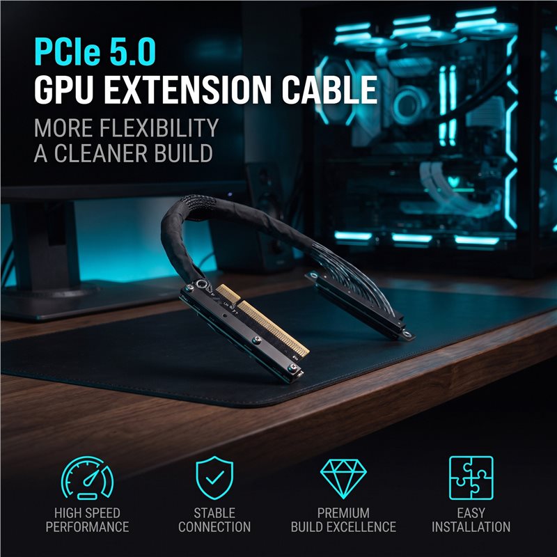 Kabel Ekstensi GPU Dua Arah AB - Pcie 5.0 Gpu Riser Cable ulasan dan harga
