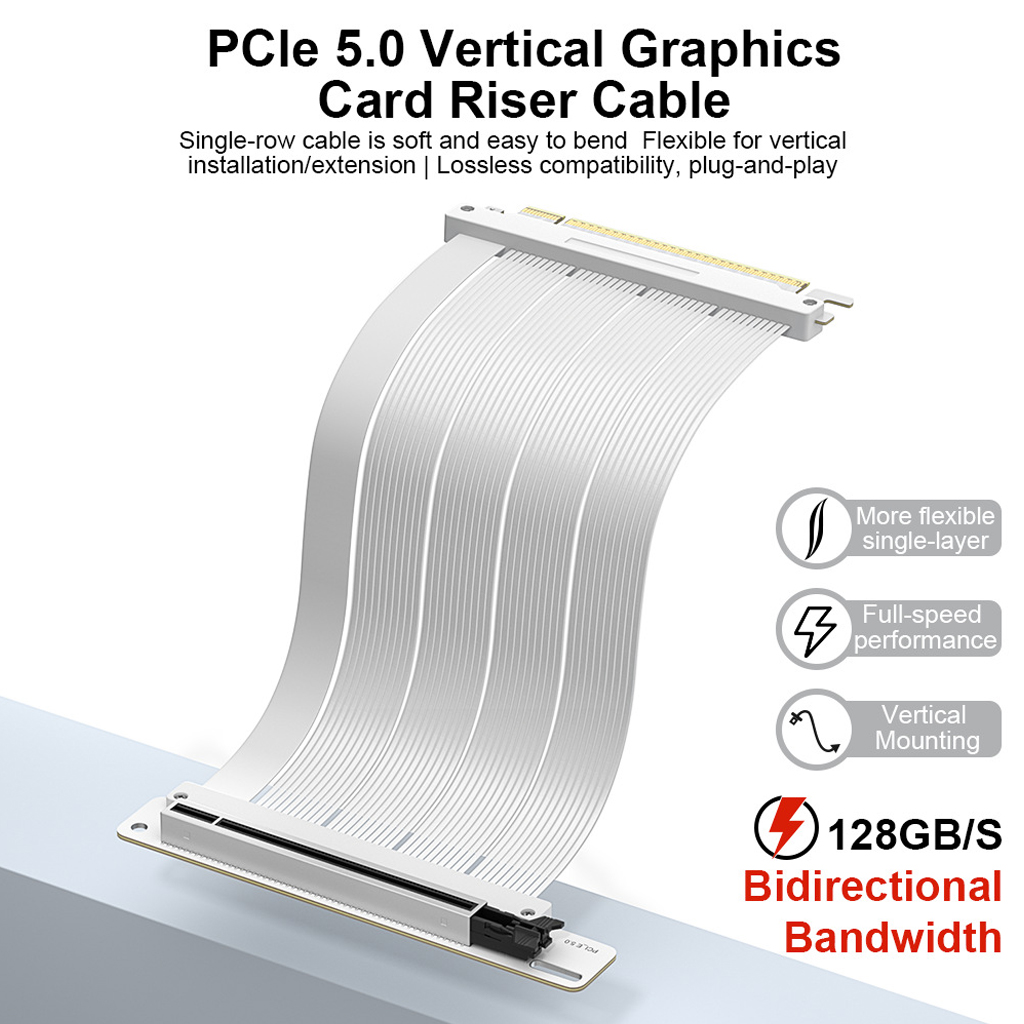 Kabel Riser GPU PCI‑E 5.0 X16  - Pcie 5.0 Gpu Riser Cable ulasan dan harga